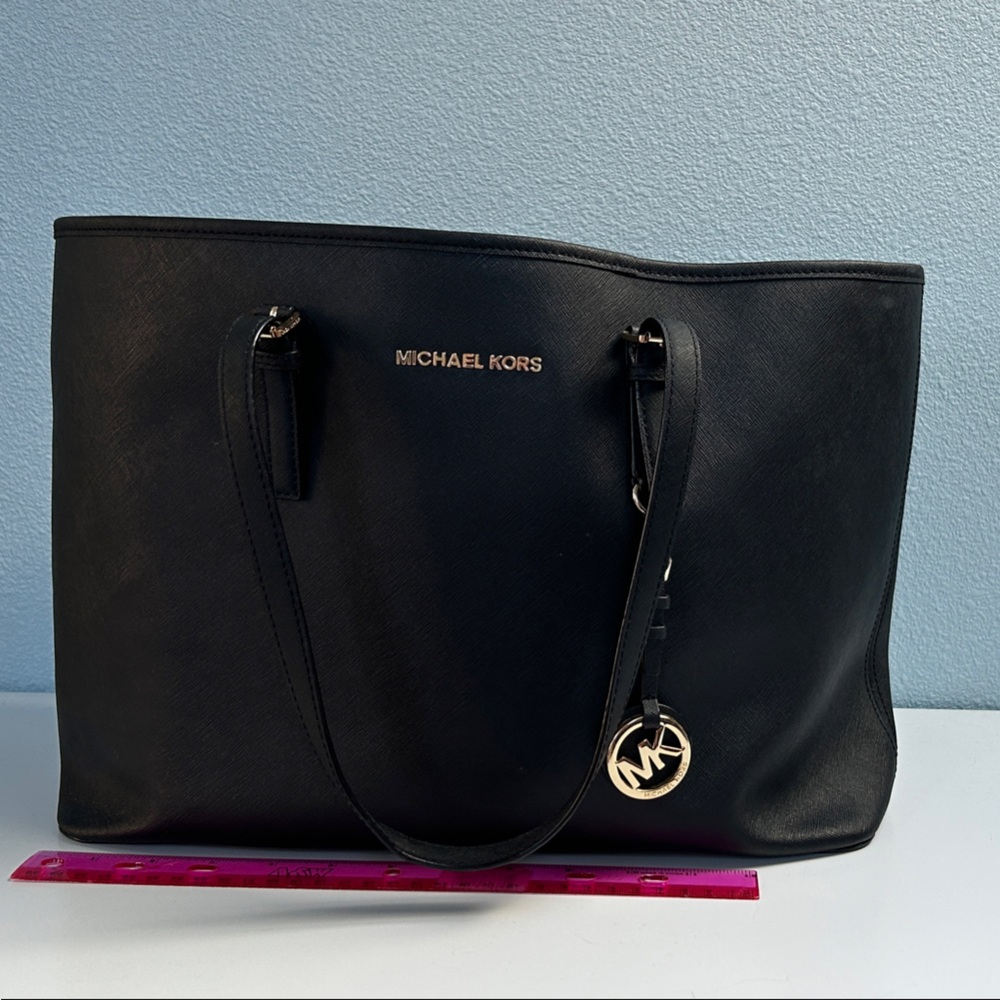 Michael Kors Elegant Black Tote with Gold Details